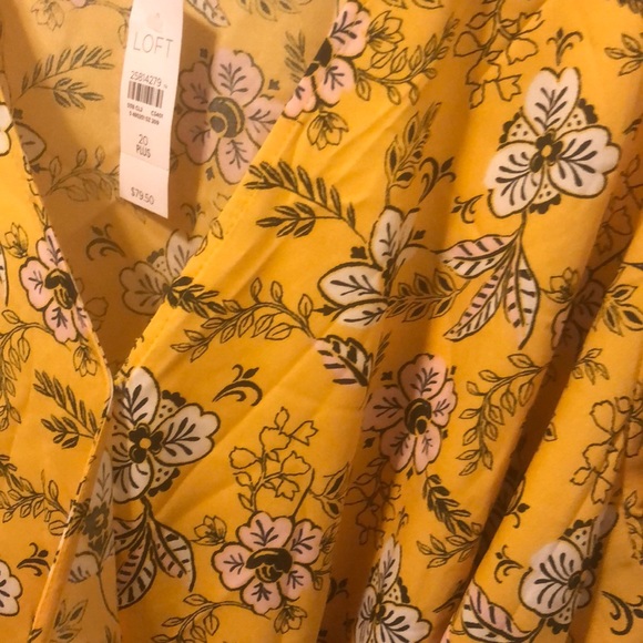 💞HP💞 Loft PLUS shift wrap dress melody garden - Picture 5 of 8